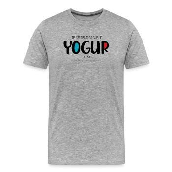 Garlic yogurt - Men's Premium Organic T-Shirt - heather grey - Front - Damien (186cm)