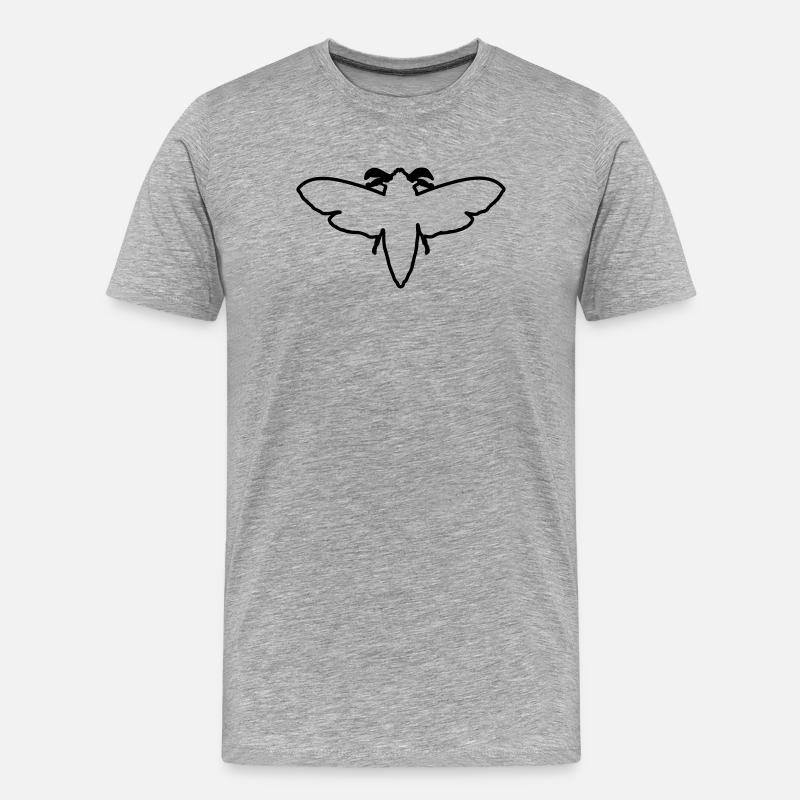 Motte 2 - Männer Premium Bio T-Shirt - Grau meliert
