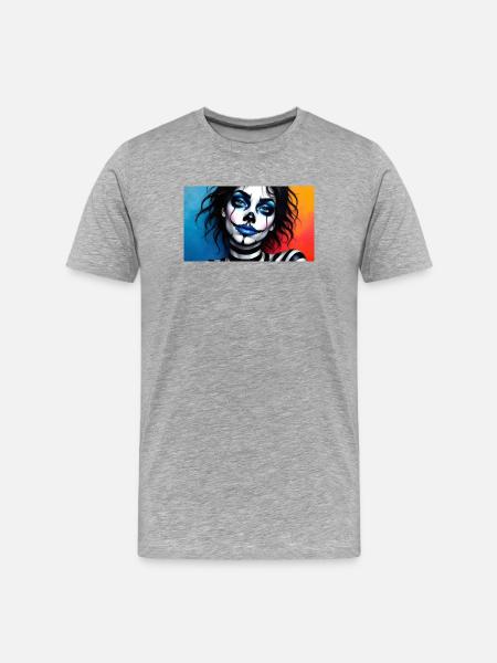 La Calavera Mystique - Men's Premium Organic T-Shirt - heather grey