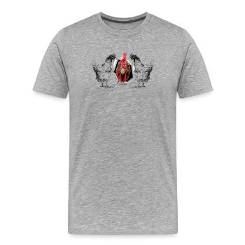 Happy Easter - Men's Premium Organic T-Shirt - heather grey - Front - Damien (186cm)
