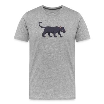 Panther - Men's Premium Organic T-Shirt - heather grey - Front - Damien (186cm)