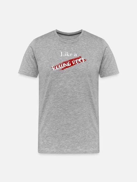 A Rolling Rock - Männer Premium Bio T-Shirt - Grau meliert