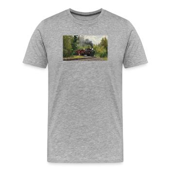 Double Double Fairlies - T-shirt bio Premium Homme - gris chiné - Devant - Damien (186cm)