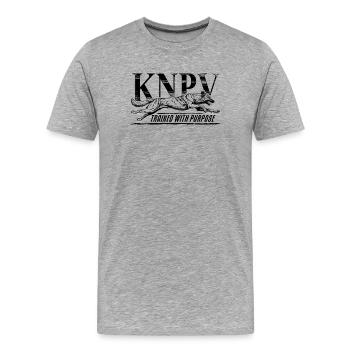 KNPV Training für Arbeitshunde - Männer Premium Bio T-Shirt - Grau meliert - Vorne - Damien (186cm)