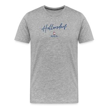Hellersdorf - Drapeau de Berlin - Ours de Berlin - T-shirt bio Premium Homme - gris chiné - Devant - Damien (186cm)