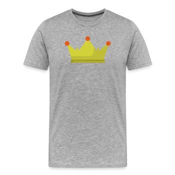 Krone - Männer Premium Bio T-Shirt - Grau meliert - Vorne - Damien (186cm)