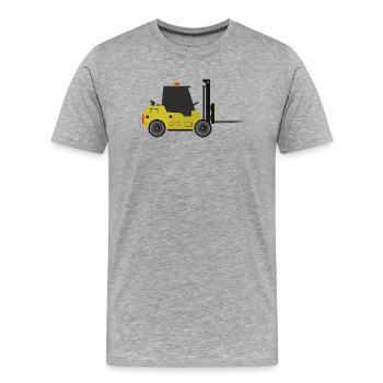 Forklift - Men's Premium Organic T-Shirt - heather grey - Front - Damien (186cm)