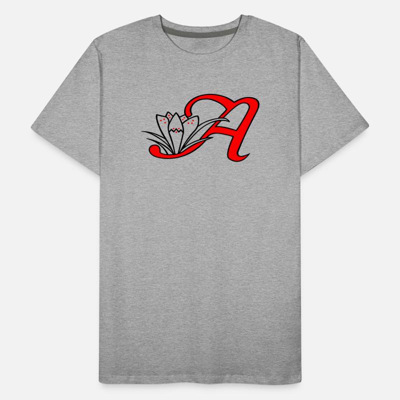Lettre A Initiale T-shirt bio Premium Homme
