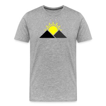 Sun Mountains Landscape - Men's Premium Organic T-Shirt - heather grey - Front - Damien (186cm)