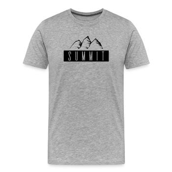 Summit - Men's Premium Organic T-Shirt - heather grey - Front - Damien (186cm)