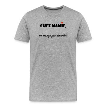 GRANNY. MAMMA. GRANDMOTHER. MOTHER'S DAY. PARTY - Men's Premium Organic T-Shirt - heather grey - Front - Damien (186cm)