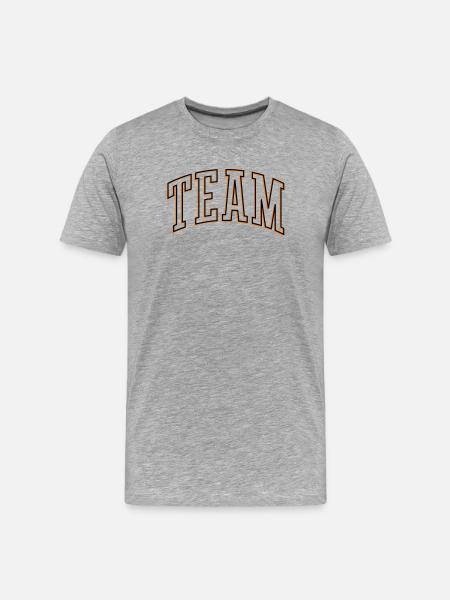Team Outline - Men's Premium Organic T-Shirt - heather grey