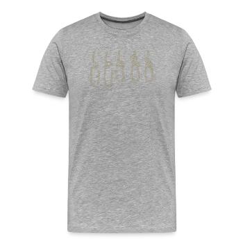 Segeln Segelboot Segler Nautik Jolle Knoten  - Männer Premium Bio T-Shirt - Grau meliert - Vorne - Damien (186cm)
