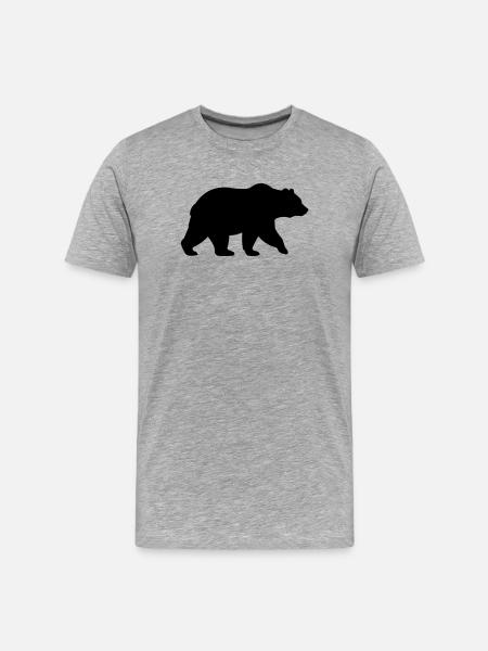 baer - Männer Premium Bio T-Shirt - Grau meliert