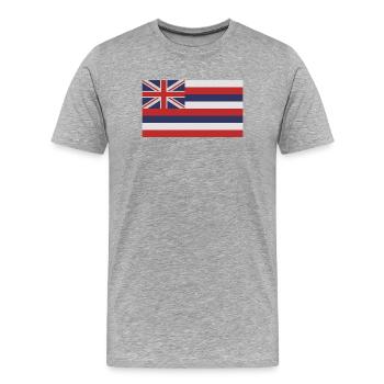 Hawaii state - Men's Premium Organic T-Shirt - heather grey - Front - Damien (186cm)