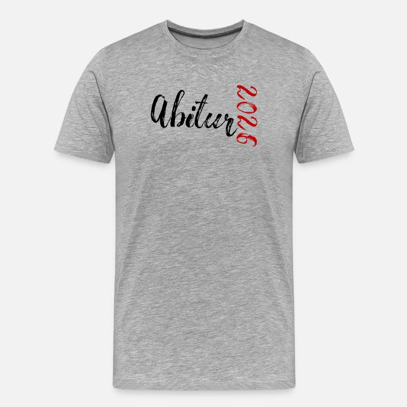 Abitur 2026 - Männer Premium Bio T-Shirt - Grau meliert