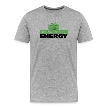 Énergie verte - Avenir durable - T-shirt bio Premium Homme - gris chiné - Devant - Damien (186cm)