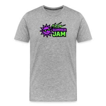 Insigne Summer Jam Sun - T-shirt bio Premium Homme - gris chiné - Devant - Damien (186cm)