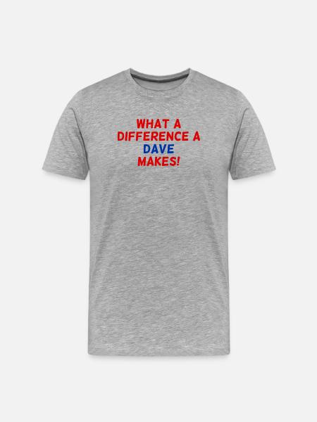 Quelle différence Dave fait - T-shirt bio Premium Homme - gris chiné