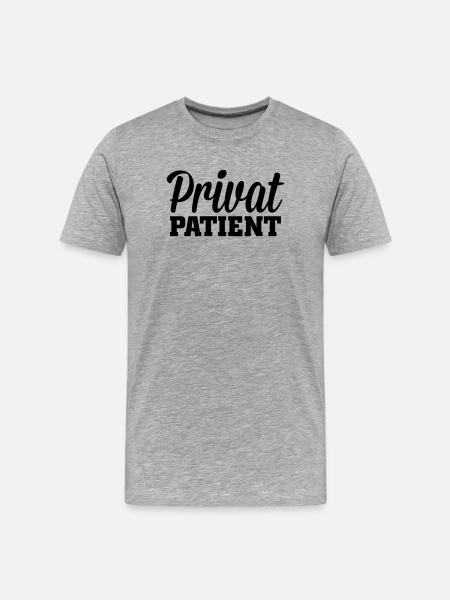 Privatpatient - Männer Premium Bio T-Shirt - Grau meliert