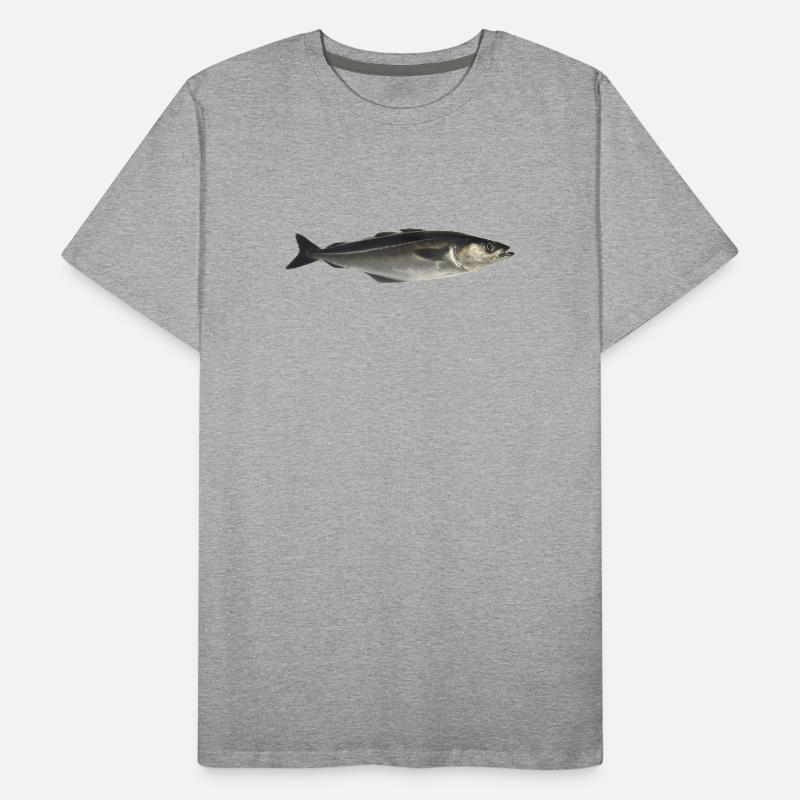 Fisch Pollack Männer Premium Bio T-Shirt