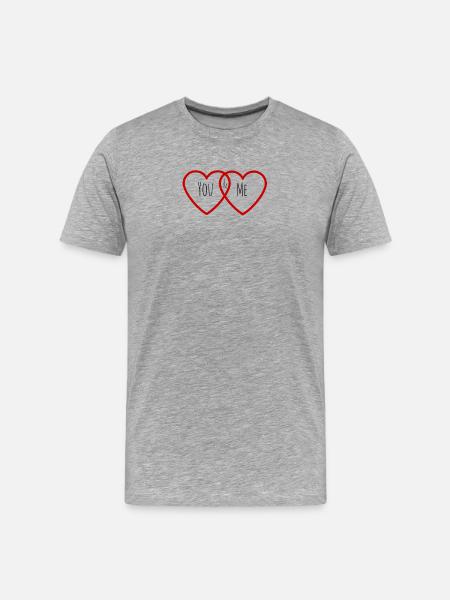 Toi et moi - T-shirt bio Premium Homme - gris chiné