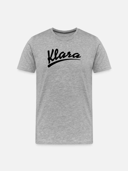 Klara - Männer Premium Bio T-Shirt - Grau meliert