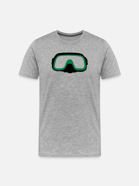 diving Mask - Men's Premium Organic T-Shirt - heather grey