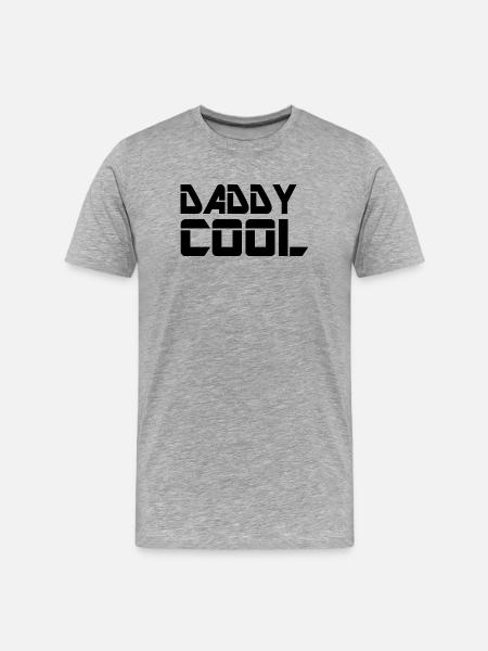 Geometric Line Art Daddy Cool - Men's Premium Organic T-Shirt - heather grey