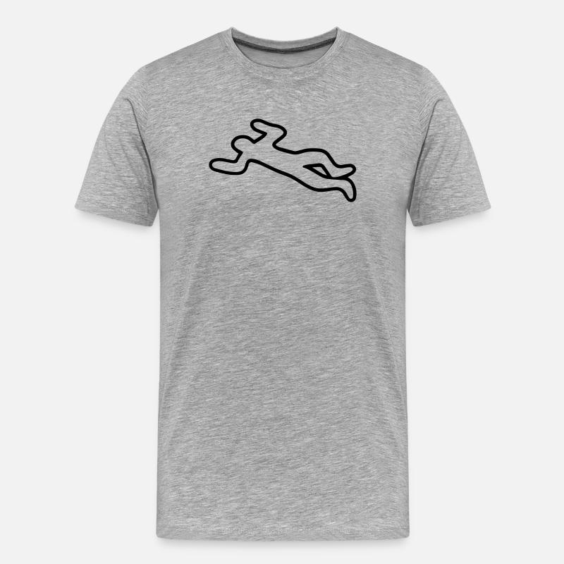 Leiche - Männer Premium Bio T-Shirt - Grau meliert