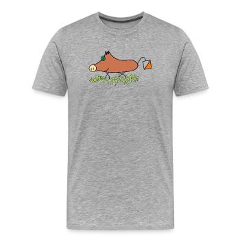 Orientierungslauf [02.1] [orienteering] [PX] - Männer Premium Bio T-Shirt - Grau meliert - Vorne - Damien (186cm)