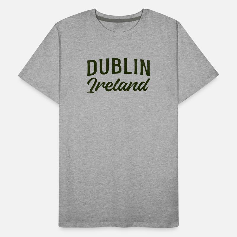 Dublin Irland Script Typografie Männer Premium Bio T-Shirt