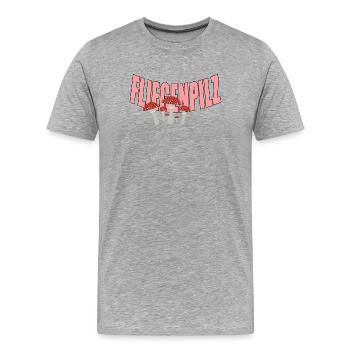 FLIEGENPILZ - Männer Premium Bio T-Shirt - Grau meliert - Vorne - Damien (186cm)