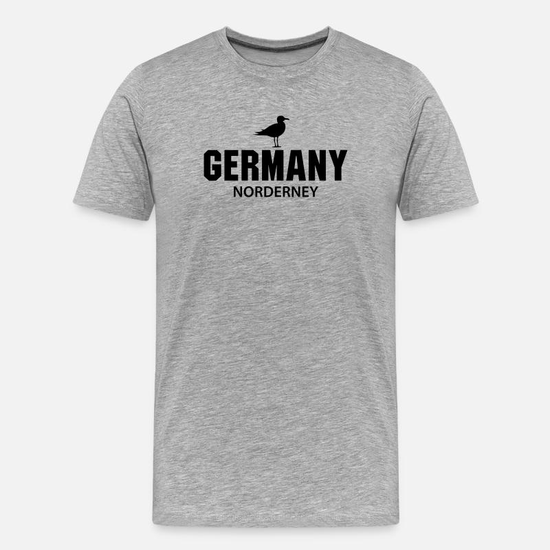 Norderney GERMANY - Männer Premium Bio T-Shirt - Grau meliert