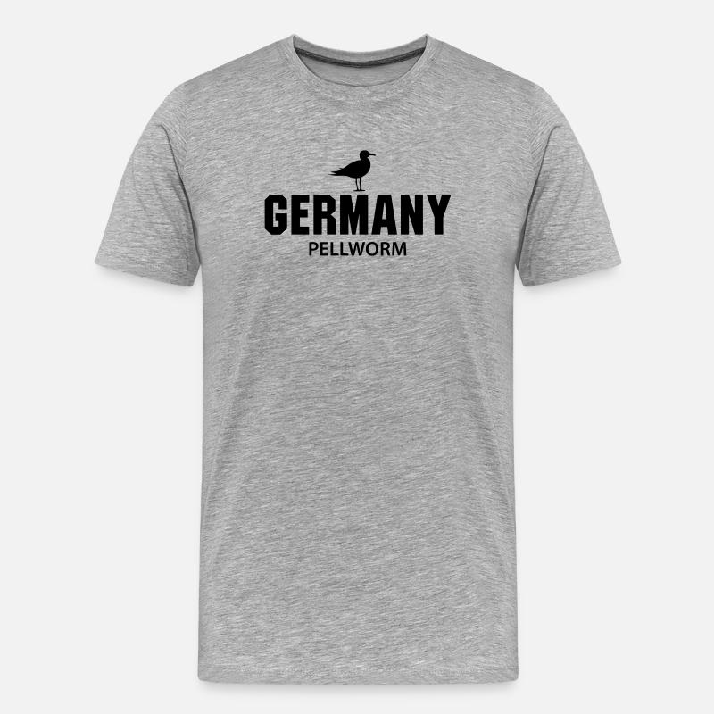 Pellworm GERMANY - Männer Premium Bio T-Shirt - Grau meliert