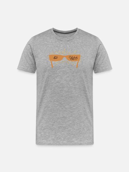 be stylish with sunglasses - Men's Premium Organic T-Shirt - heather grey