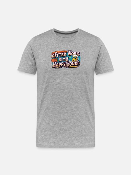 Closing time is my happy hour - Men's Premium Organic T-Shirt - heather grey