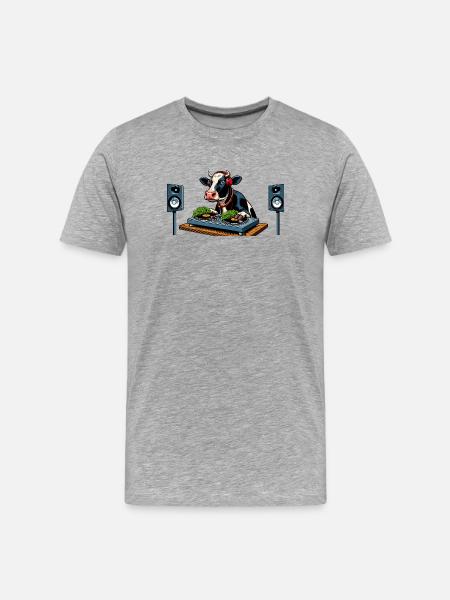 DJ Cowspin - T-shirt bio Premium Homme - gris chiné