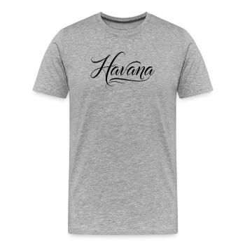La Havane - T-shirt bio Premium Homme - gris chiné - Devant - Damien (186cm)