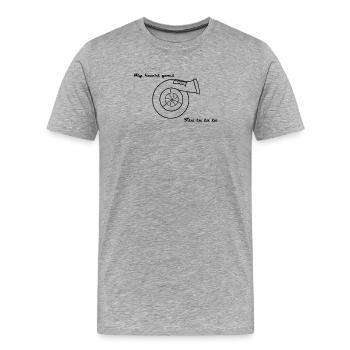 Turbo _25_August_2025_ - T-shirt bio Premium Homme - gris chiné - Devant - Damien (186cm)