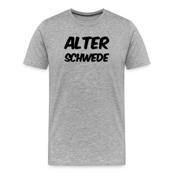 Alter Schwede - Lustiger Spruch - Funny - Männer Premium Bio T-Shirt - Grau meliert - Vorne - Damien (186cm)