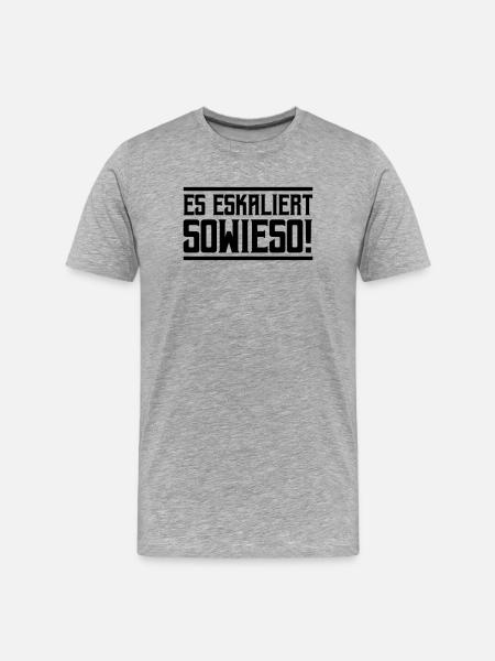 It's escalating anyway! - Men's Premium Organic T-Shirt - heather grey