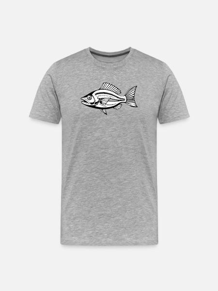 Fish Angler T-shirt Gift Angler - Men's Premium Organic T-Shirt - heather grey