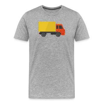 Camion de livraison - T-shirt bio Premium Homme - gris chiné - Devant - Damien (186cm)