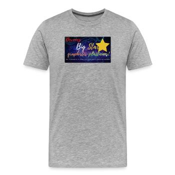 Big Star Graphic Designers Plastic Artists - Men's Premium Organic T-Shirt - heather grey - Front - Damien (186cm)