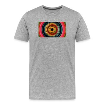 Hypno-Tunnel – Clubkleidung - Männer Premium Bio T-Shirt - Grau meliert - Vorne - Damien (186cm)