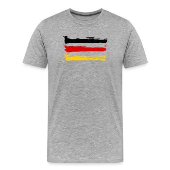 Deutschland  - Männer Premium Bio T-Shirt - Grau meliert - Vorne - Damien (186cm)