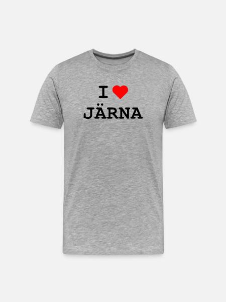 Je suis Chérie D’Anhs. - J’aime Järna - T-shirt bio Premium Homme - gris chiné