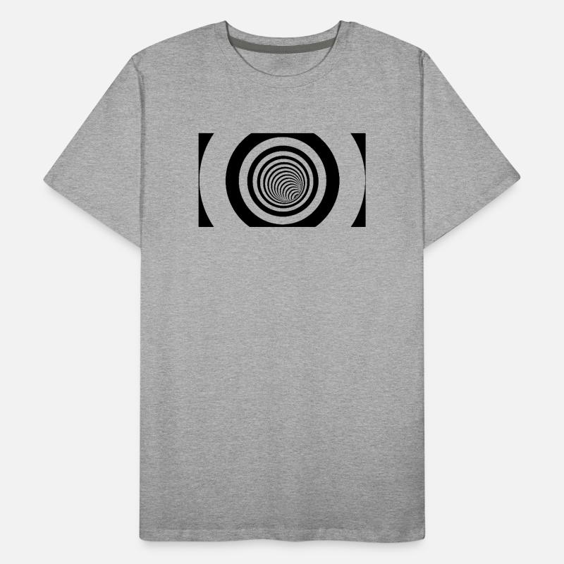Concentric Black Vortex Men's Premium Organic T-Shirt