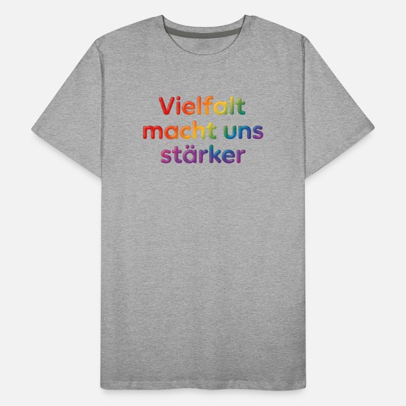 Diversity makes us stronger – unique together Men's Premium Organic T-Shirt